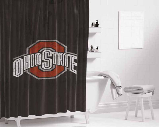 Ohio State Art Bathroom Shower Curtain Fabric Waterproof | 66 X 72 Inch