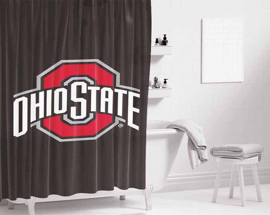 Ohio State Buckeyes American Footbal 1 Aa Bathroom Shower Curtain Fabric Waterproof | 66 X 72 Inch