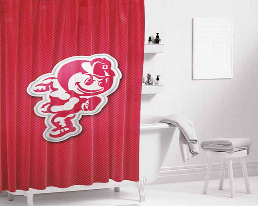 Ohio State Buckeyes Icon Bathroom Shower Curtain Fabric Waterproof | 66 X 72 Inch