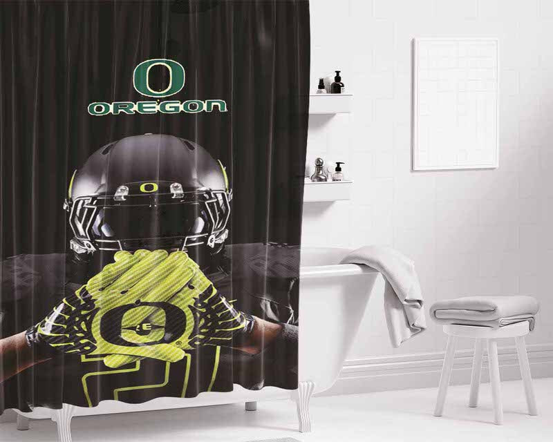 Oregon Ducks 4 Bathroom Shower Curtain Fabric Waterproof | 66 X 72 Inch