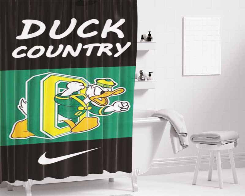 Oregon Ducks Donald Bathroom Shower Curtain Fabric Waterproof | 66 X 72 Inch