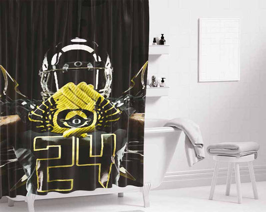 Oregon Ducks Jersey Poster Bathroom Shower Curtain Fabric Waterproof | 66 X 72 Inch