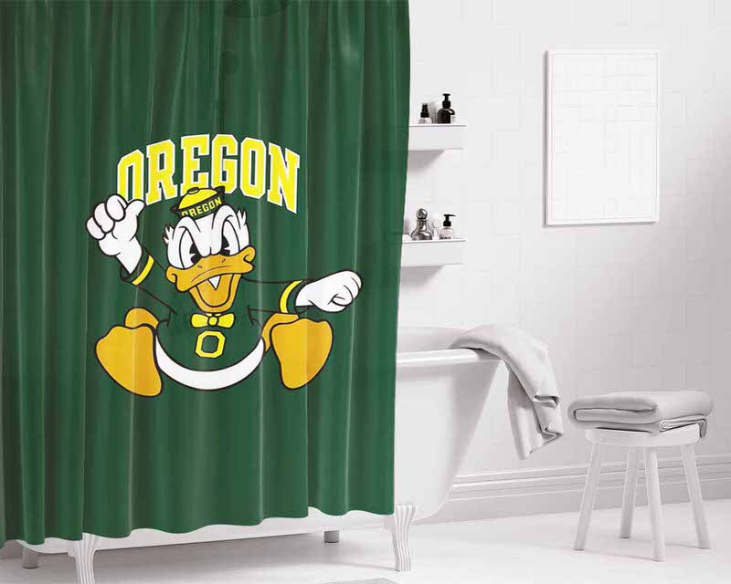 Oregon Ducks Logo 2 Bathroom Shower Curtain Fabric Waterproof | 66 X 72 Inch