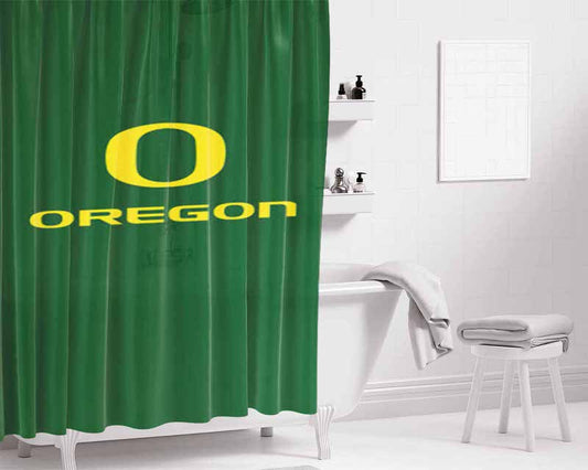 Oregon Ducks Bathroom Shower Curtain Fabric Waterproof | 66 X 72 Inch