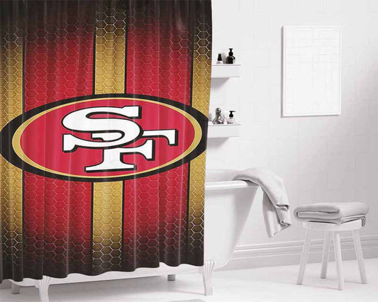 San Francisco 49Ers S Bathroom Shower Curtain Fabric Waterproof | 66 X 72 Inch