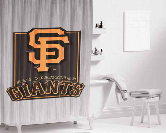 San Francisco Giants 2 Bathroom Shower Curtain Fabric Waterproof | 66 X 72 Inch