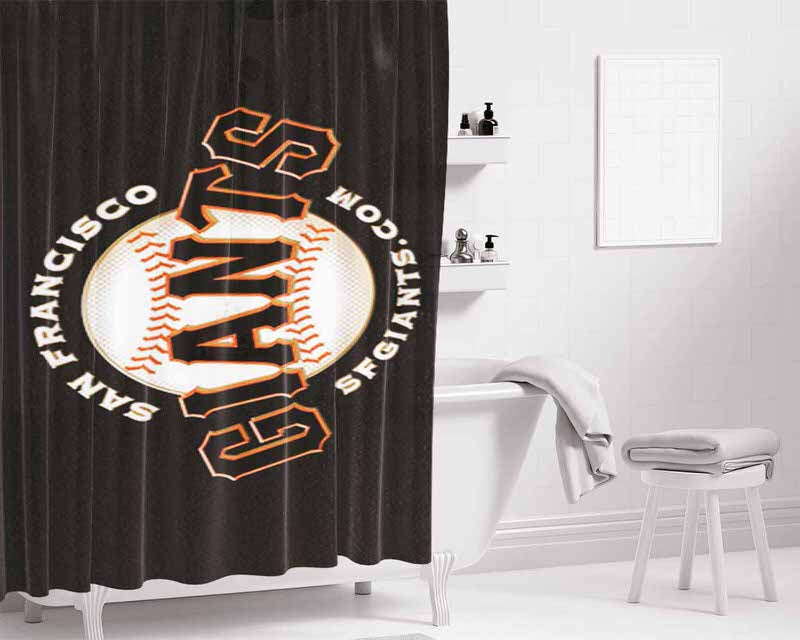 San Francisco Giants 3 Bathroom Shower Curtain Fabric Waterproof | 66 X 72 Inch