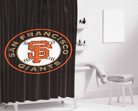 San Francisco Giants Alternate Logo Bathroom Shower Curtain Fabric Waterproof | 66 X 72 Inch