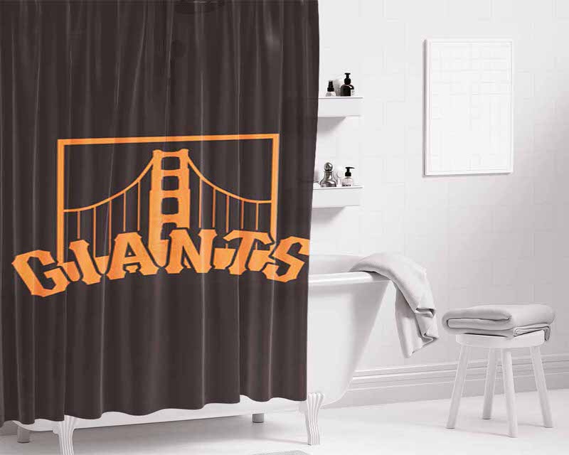 San Francisco Giants Art Bathroom Shower Curtain Fabric Waterproof | 66 X 72 Inch