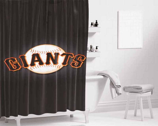 San Francisco Giants Baseball Bathroom Shower Curtain Fabric Waterproof | 66 X 72 Inch