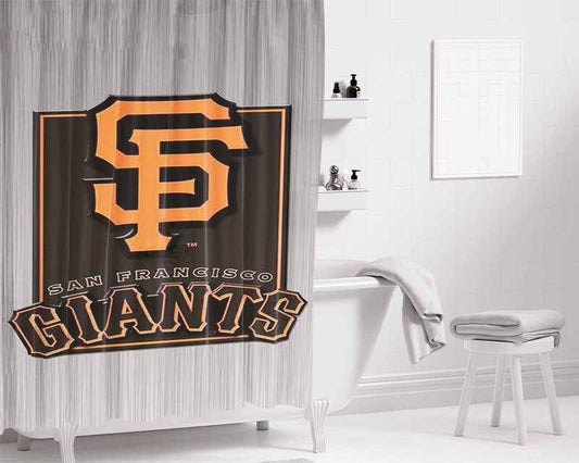 San Francisco Giants Icon Bathroom Shower Curtain Fabric Waterproof | 66 X 72 Inch