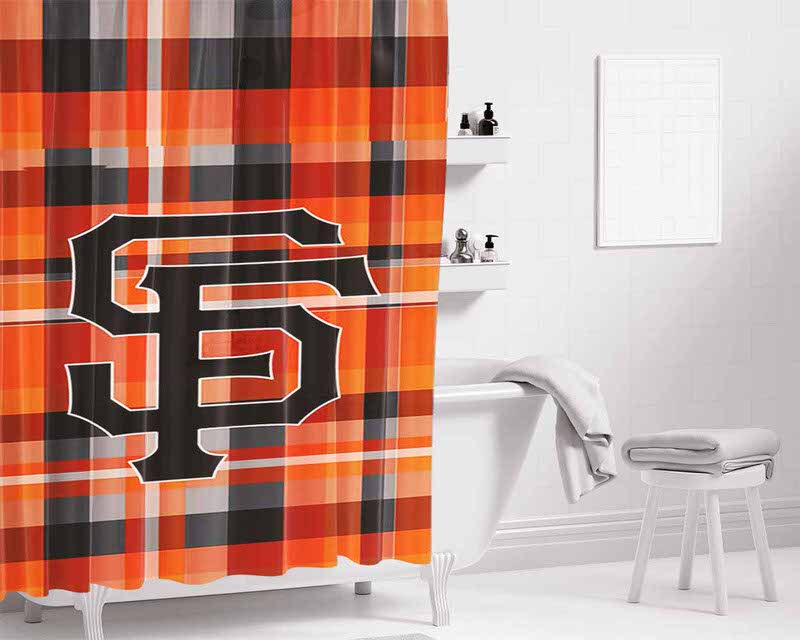 San Francisco Giants Logo 13 Bathroom Shower Curtain Fabric Waterproof | 66 X 72 Inch