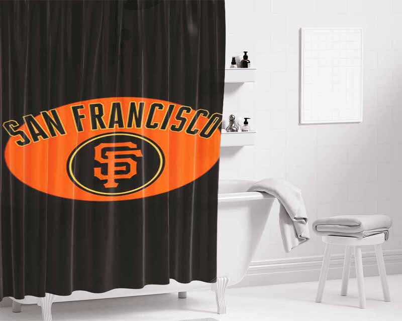 San Francisco Giants New Bathroom Shower Curtain Fabric Waterproof | 66 X 72 Inch