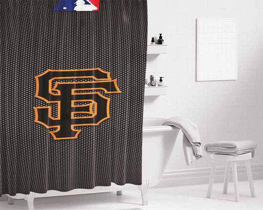 San Francisco Giants Sf Bathroom Shower Curtain Fabric Waterproof | 66 X 72 Inch