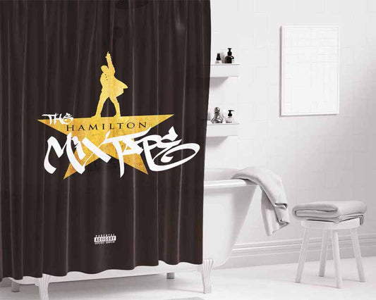 Sia Satisfied The Hamilton Mixtape Bathroom Shower Curtain Fabric Waterproof | 66 X 72 Inch