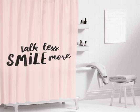 Talk Less Smile More Alexander Hamilton Gift Musical Broadway Bathroom Shower Curtain Fabric Waterproof | 66 X 72 Inch