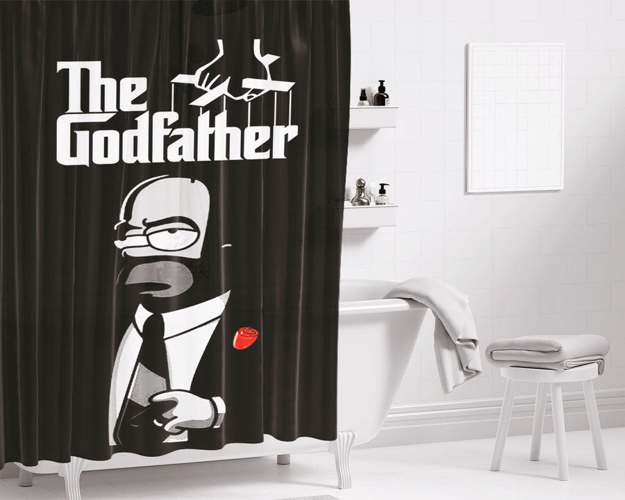 Homer Simpson The Good Father Bathroom Shower Curtain Fabric Waterproof | 66 X 72 Inch