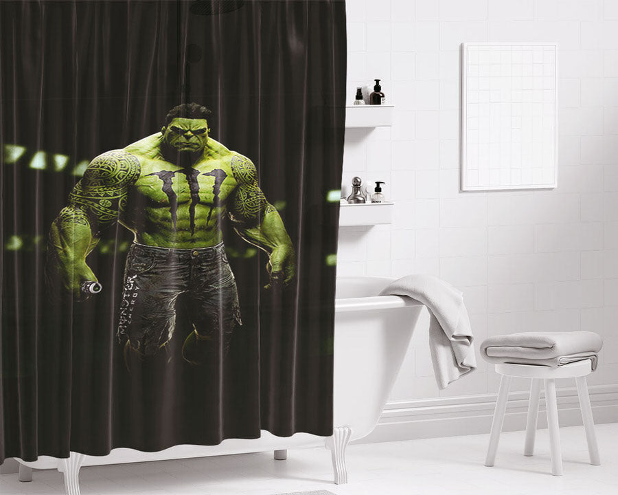 Hulk The Monster Bathroom Shower Curtain Fabric Waterproof | 66 X 72 Inch