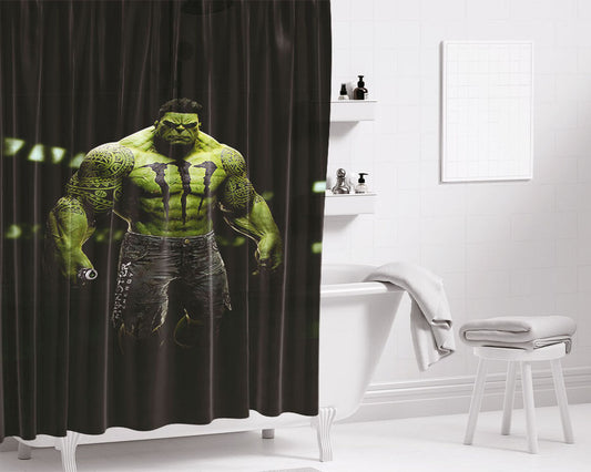 Hulk The Monster Bathroom Shower Curtain Fabric Waterproof | 66 X 72 Inch