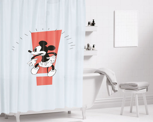 Mickey Mouse Minimalist Bathroom Shower Curtain Fabric Waterproof | 66 X 72 Inch