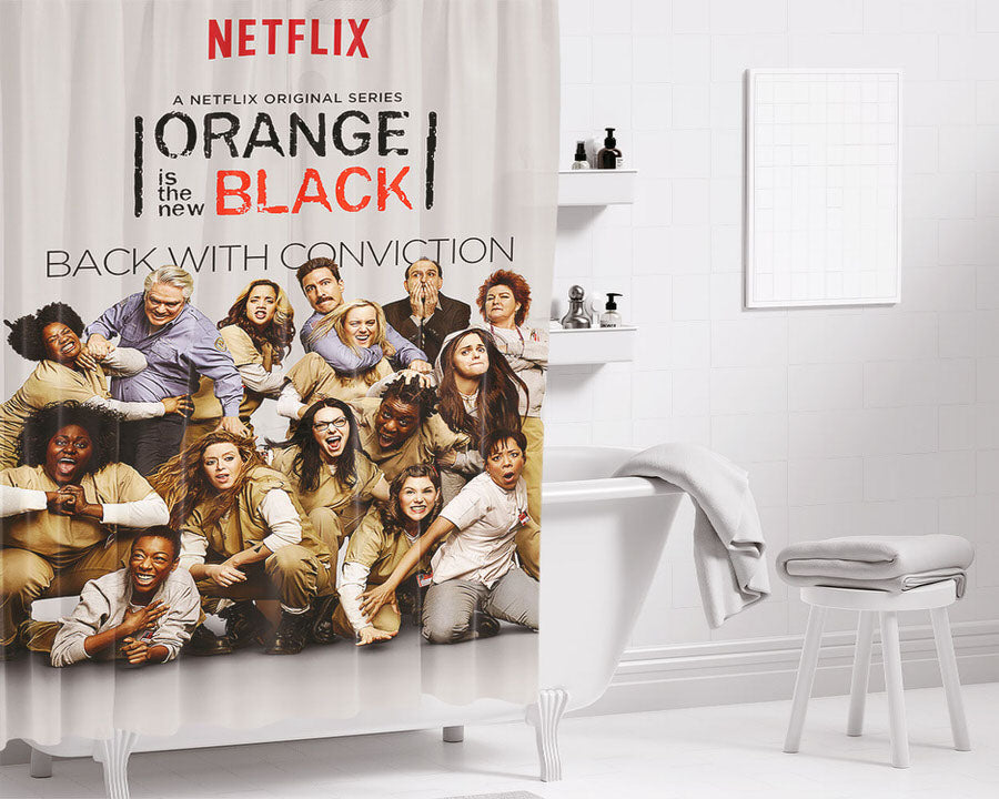 Orange Is The New Black Po Bathroom Shower Curtain Fabric Waterproof | 66 X 72 Inch