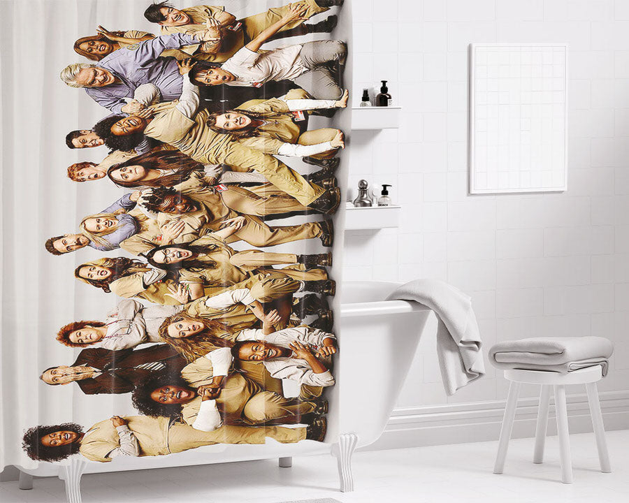 Orange Is The New Black Tv Series Poster Bathroom Shower Curtain Fabric Waterproof | 66 X 72 Inch