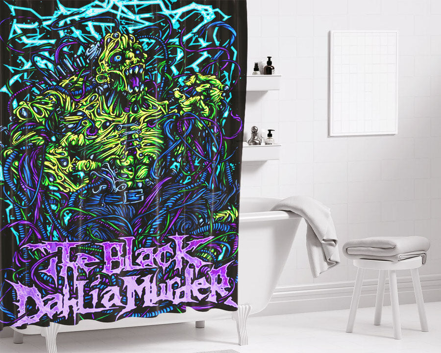 The Black Dahlia Murder Art Bathroom Shower Curtain Fabric Waterproof | 66 X 72 Inch
