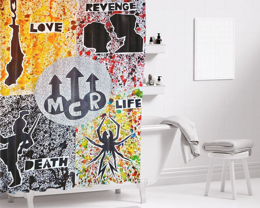 The Evolution Of Mcr Album Themes Bathroom Shower Curtain Fabric Waterproof | 66 X 72 Inch