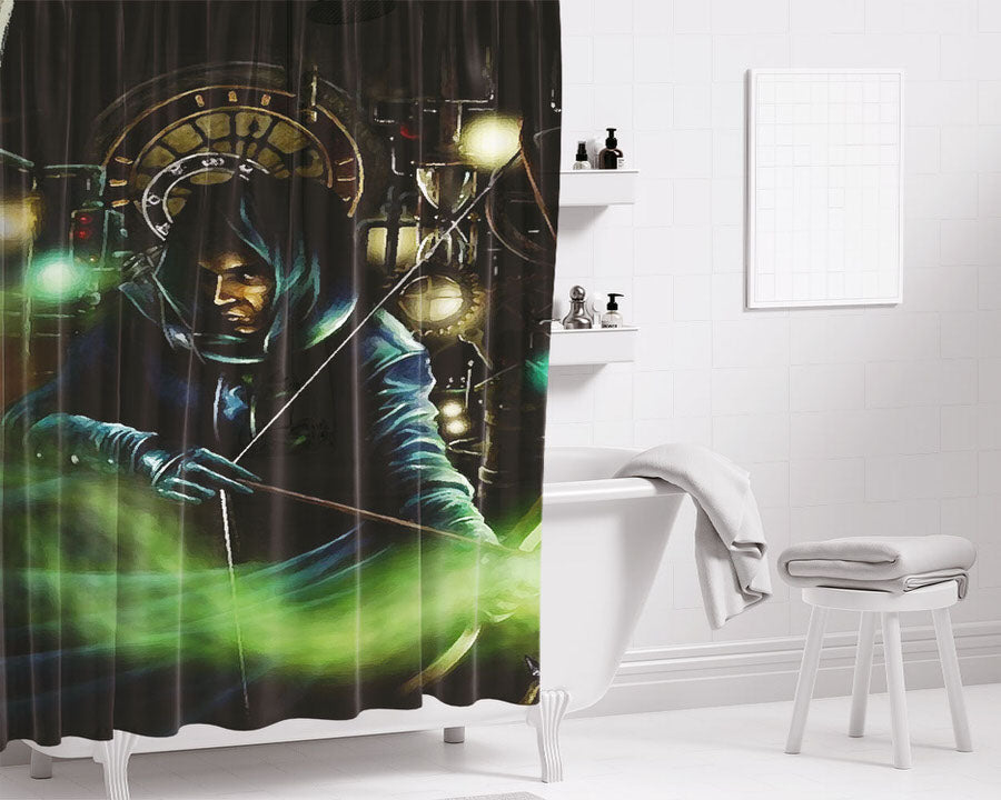 Thief Ii The Metal Age Game Art Bathroom Shower Curtain Fabric Waterproof | 66 X 72 Inch