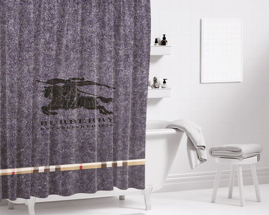 Burberry Established Bathroom Shower Curtain Fabric Waterproof