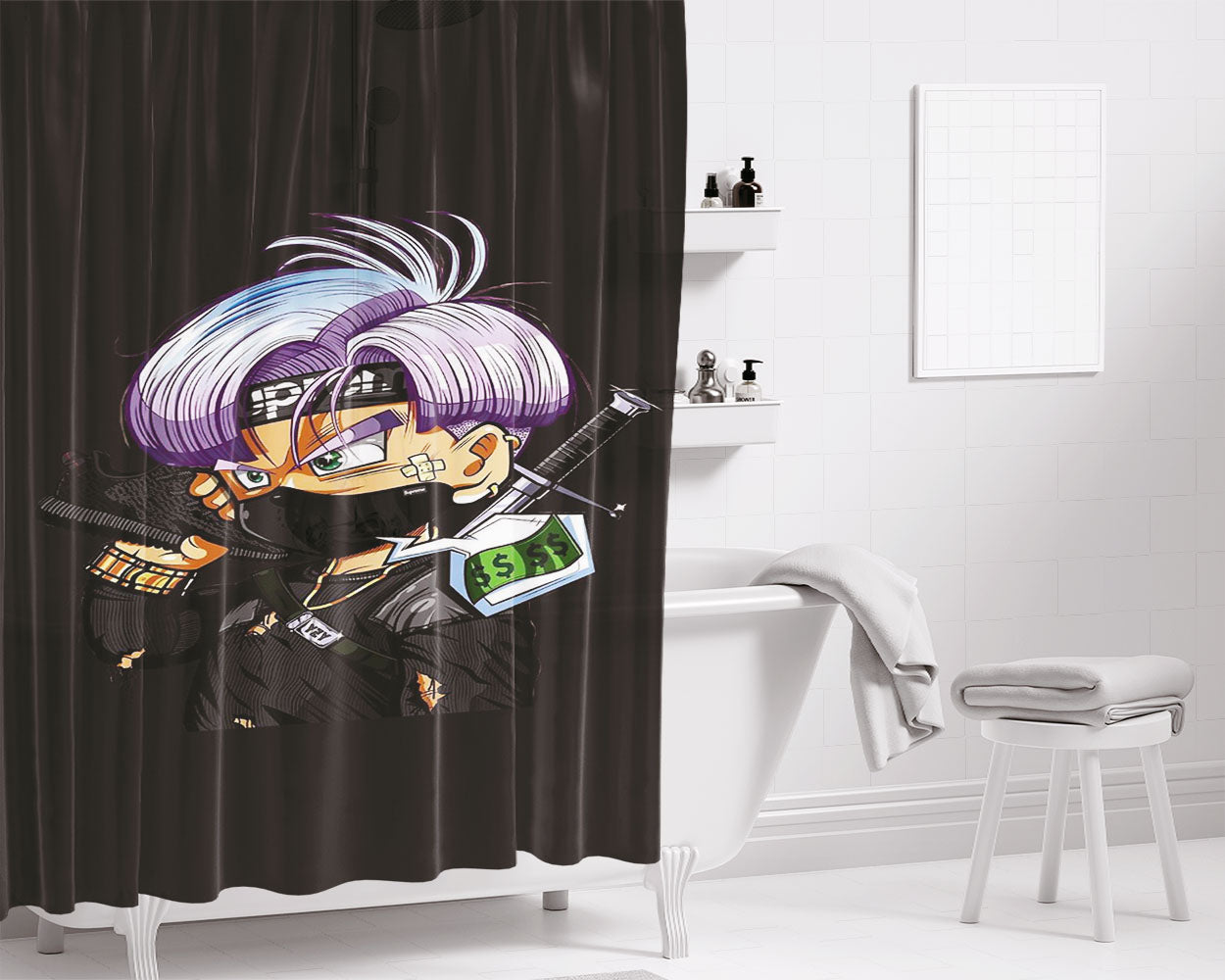 Dragon Ball Z Supreme Bathroom Shower Curtain Fabric Waterproof | 66 X 72 Inch