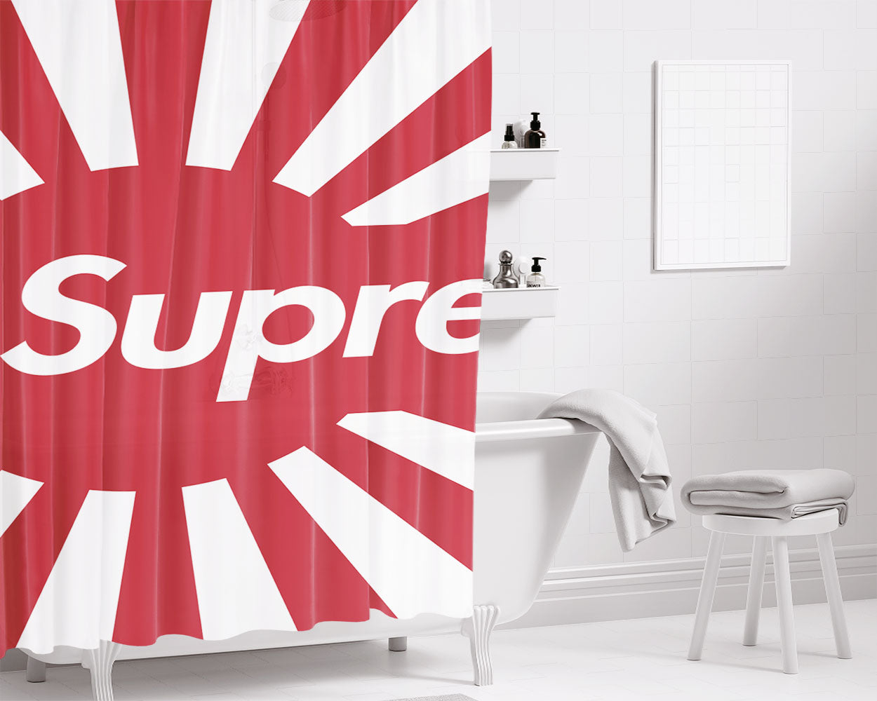 Japan Supreme Bathroom Shower Curtain Fabric Waterproof | 66 X 72 Inch