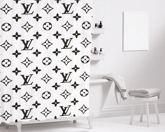 Louis Vuitton Pattern Creativ Bathroom Shower Curtain Fabric Waterproof