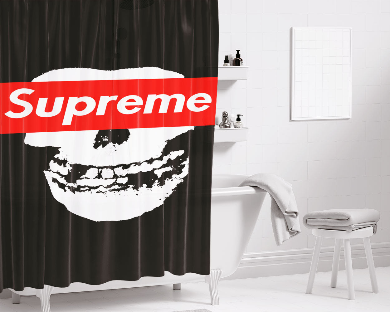 Misfits Supreme Bathroom Shower Curtain Fabric Waterproof | 66 X 72 Inch