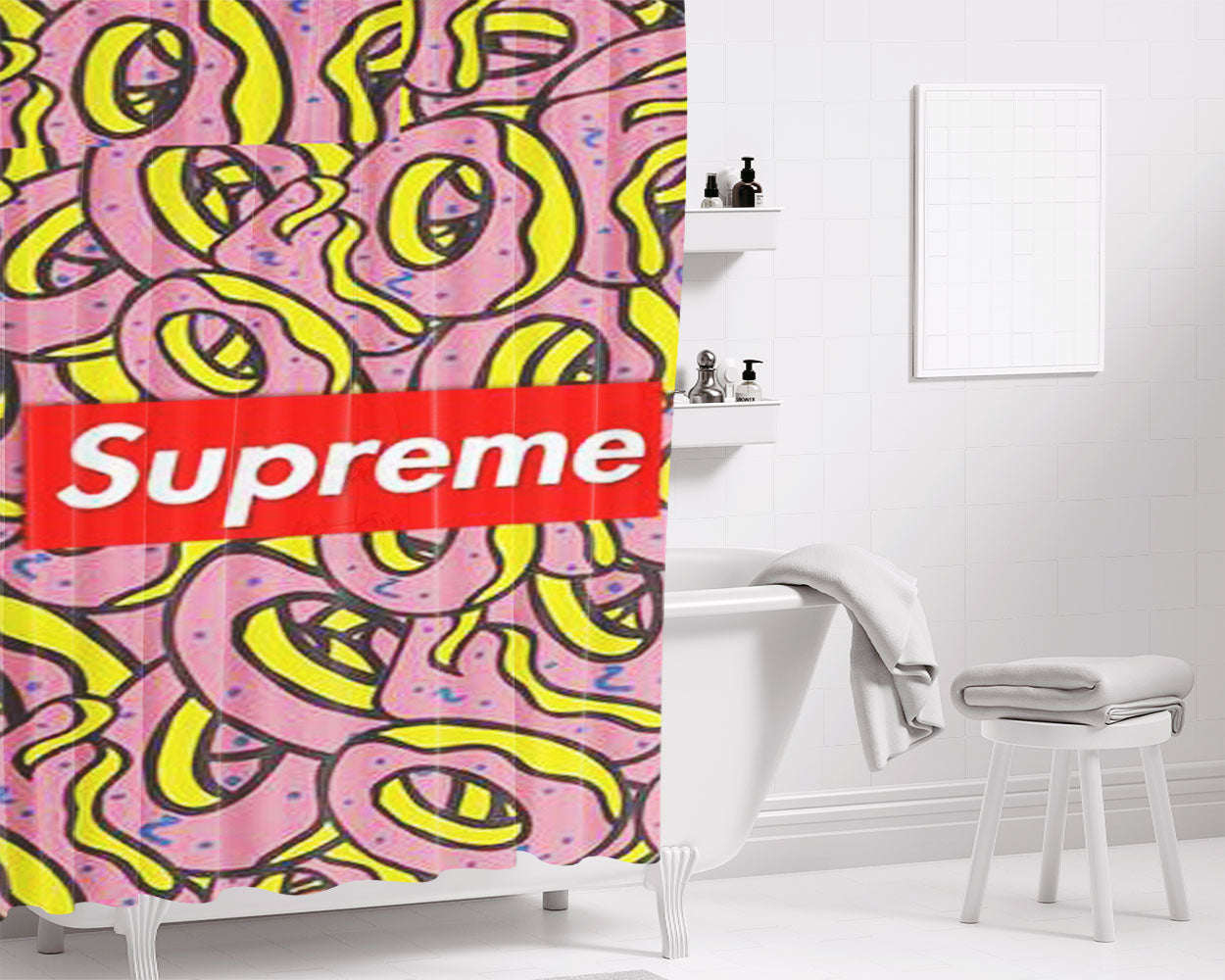 Off Supreme Bathroom Shower Curtain Fabric Waterproof | 66 X 72 Inch