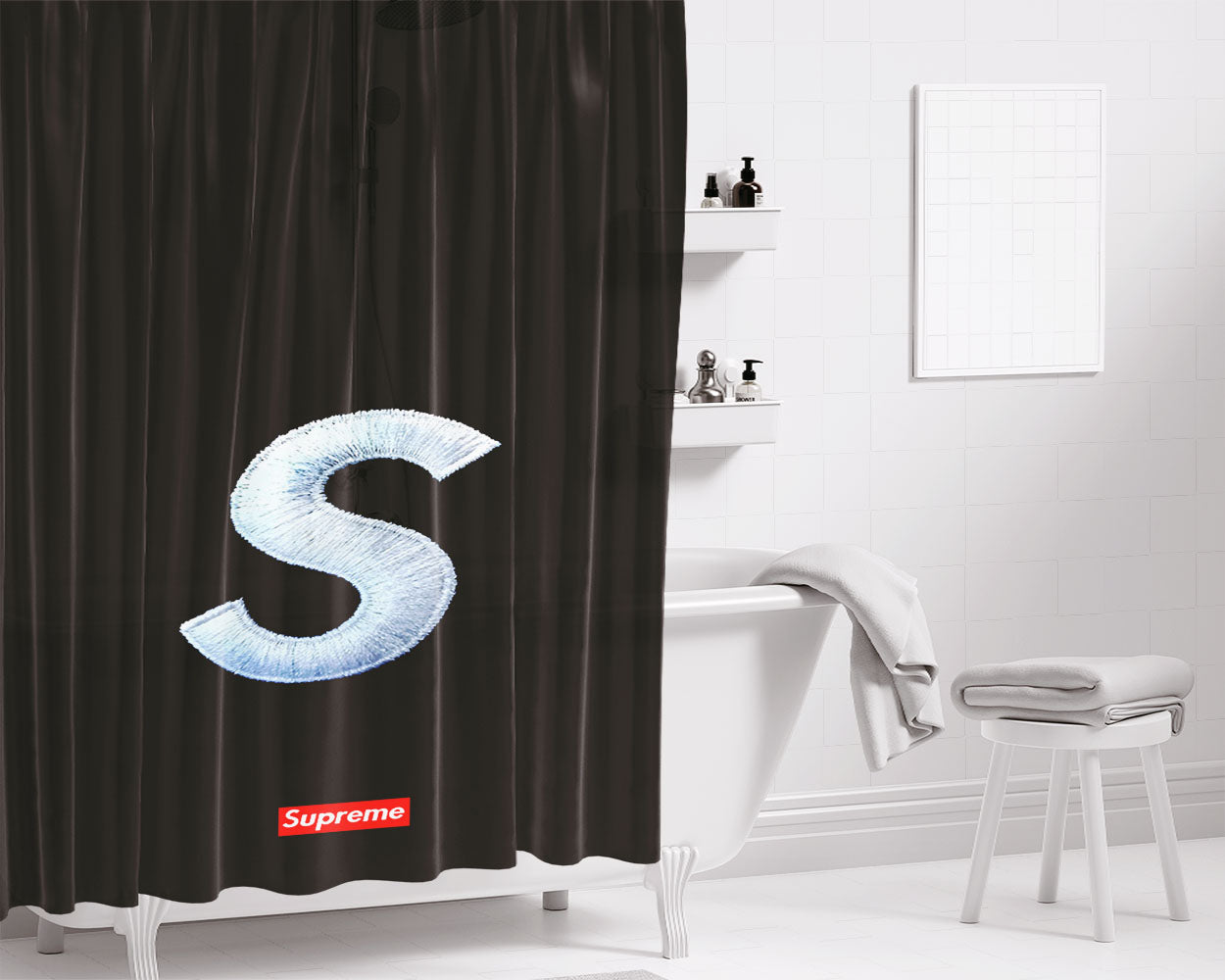 Supreme Clothing S Bathroom Shower Curtain Fabric Waterproof | 66 X 72 Inch