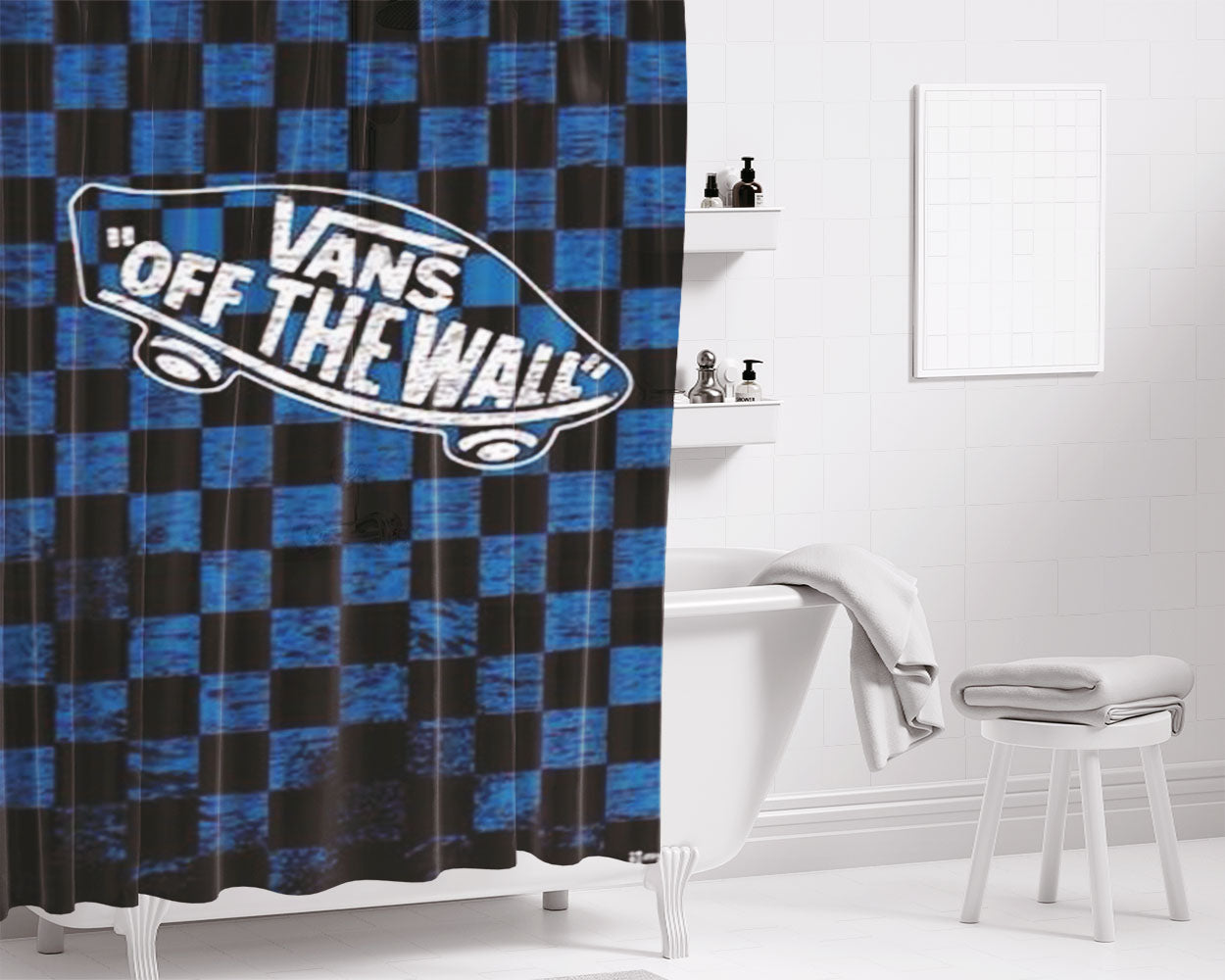 Vans Off The Wall Bathroom Shower Curtain Fabric Waterproof | 66 X 72 Inch