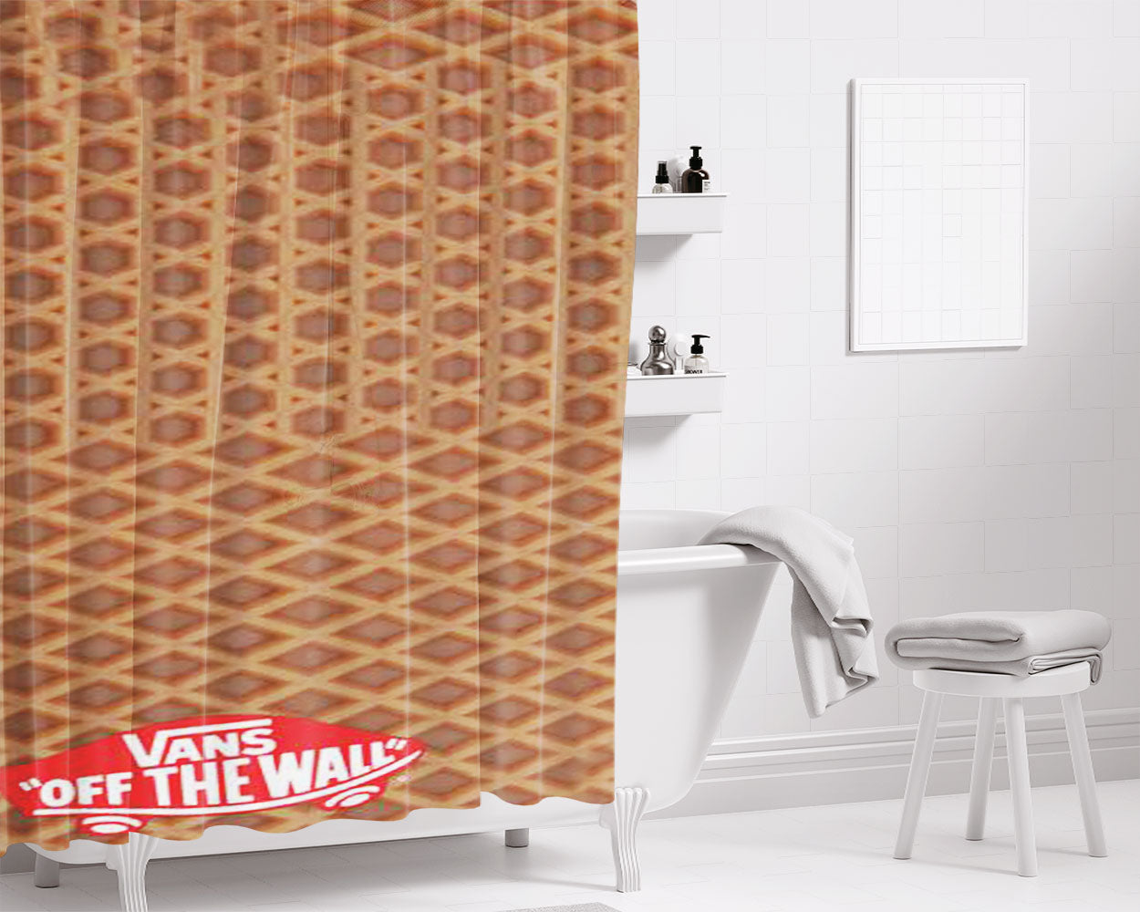 Vans Sol Pattern Bathroom Shower Curtain Fabric Waterproof | 66 X 72 Inch