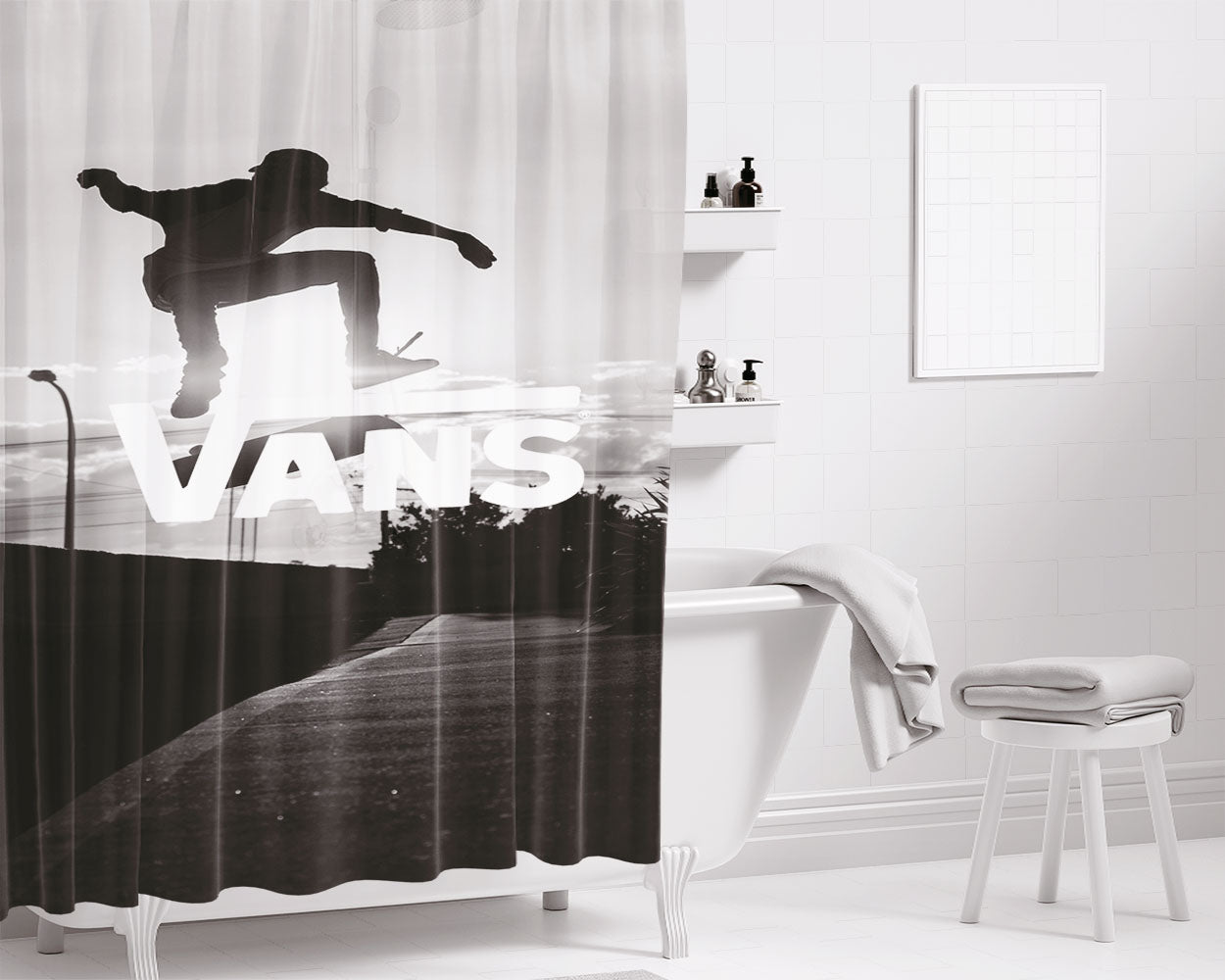 Vans Bathroom Shower Curtain Fabric Waterproof | 66 X 72 Inch