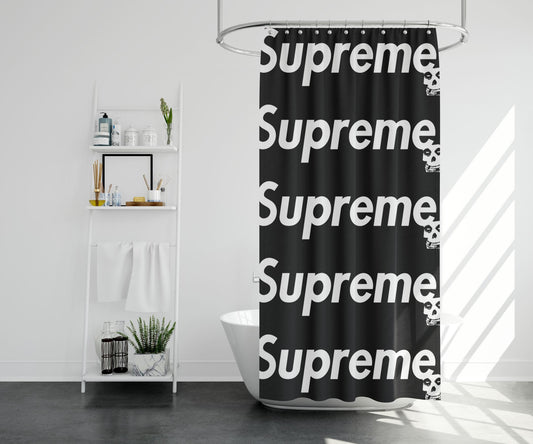 Supreme Skull Shower Curtain Farmhouse Bathroom Decor