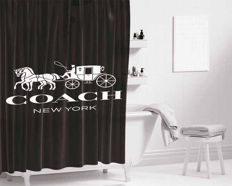 Coach Logo 2 Bathroom Shower Curtain Fabric Waterproof | 66 X 72 Inch