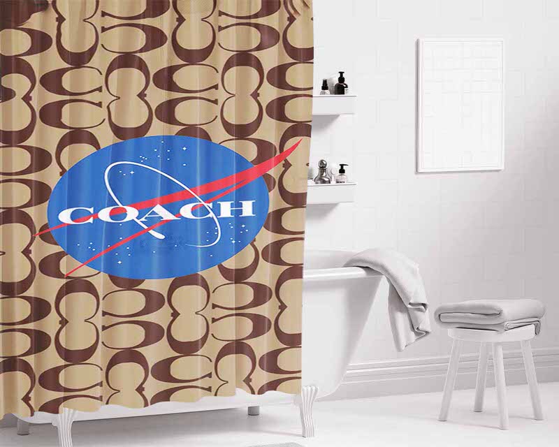 Coach New York X Nasa Bathroom Shower Curtain Fabric Waterproof | 66 X 72 Inch