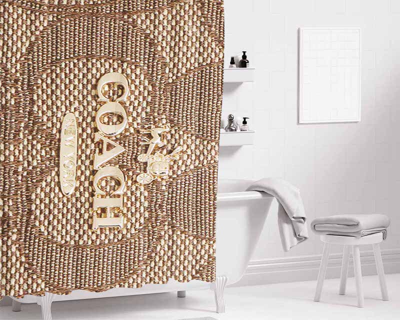 Coach Wallet 2 Bathroom Shower Curtain Fabric Waterproof | 66 X 72 Inch