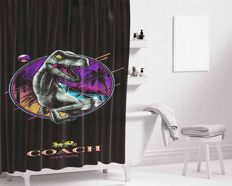 Cool Rexy Coach Bathroom Shower Curtain Fabric Waterproof | 66 X 72 Inch