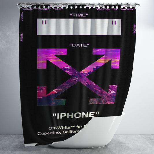 Personalized Aesthetic California Black Off White Arrow Shower Curtain Farmhouse Bathroom Decor