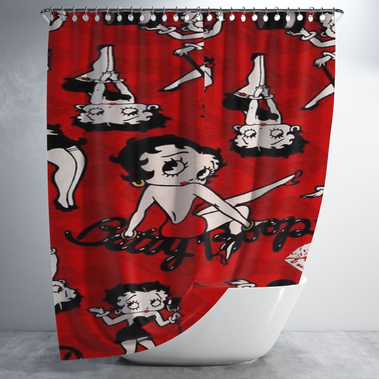 Betty Boop 3 Bathroom Shower Curtain Fabric Waterproof | 66 X 72 Inch
