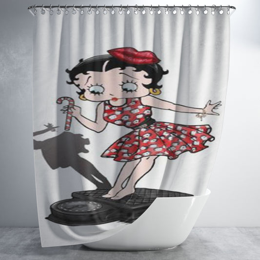 Personalized Betty Boop Comic Girl 4 Shower Curtain Farmhouse Bathroom Decor
