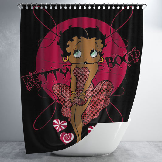 Personalized Betty Boop Emo Shower Curtain Farmhouse Bathroom Decor