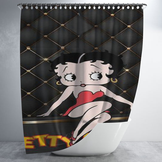 Personalized Betty Boop Shower Curtain Farmhouse Bathroom Decor