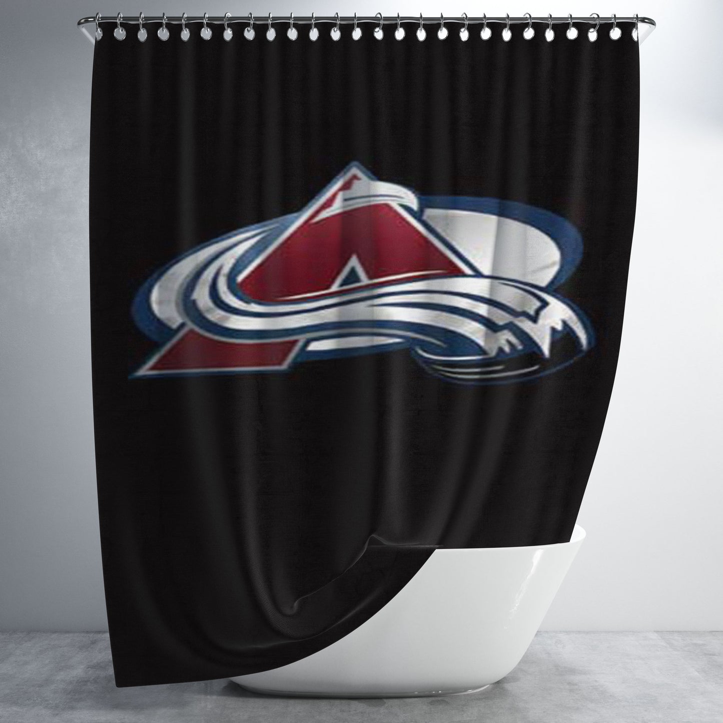 Colorado Avalanche Bathroom Shower Curtain Fabric Waterproof | 66 X 72 Inch